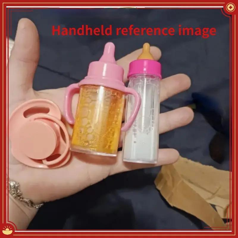 Newborn Doll Feeding Toy, 3 Counts set Feeding Bottle & Juice Bottle & Toy Nipple, Doll Feeding Toy for Reborn Doll, Pretend Play Supplies