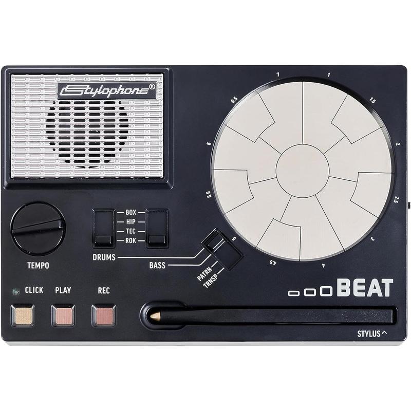 Beat - Compact Stylus Drum Machine | 4 Drum Kits & 4 Bass Sounds | Rhythm Machine Beat Maker | Drum Loop Machine