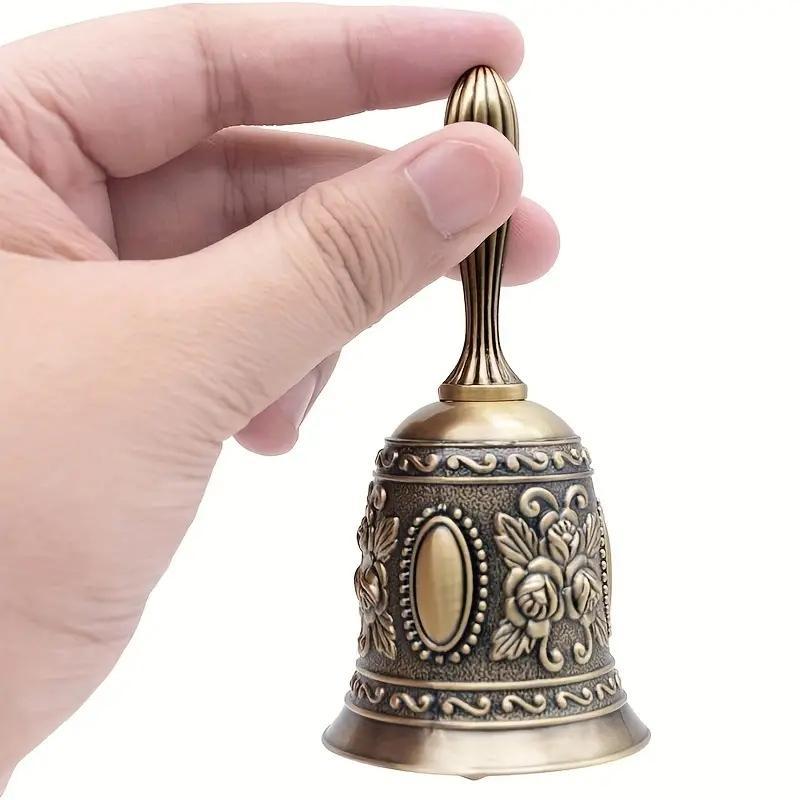 Brass Hand Bell, Traditional Call Bell For Wedding Party, Hand-played Musical Instrument For Kids and Adults