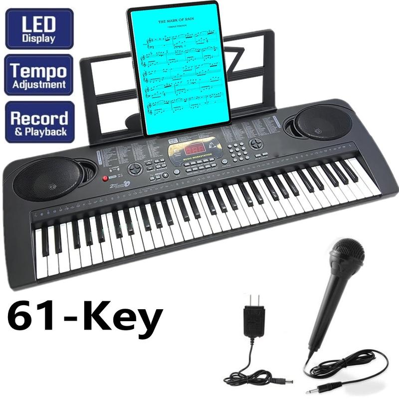 61 Keys Piano Keyboard, Electronic Digital Piano with Built-In Speaker, Portable Keyboard Gift Teaching for Beginners, electric piano for kids, Birthday Gift for Children