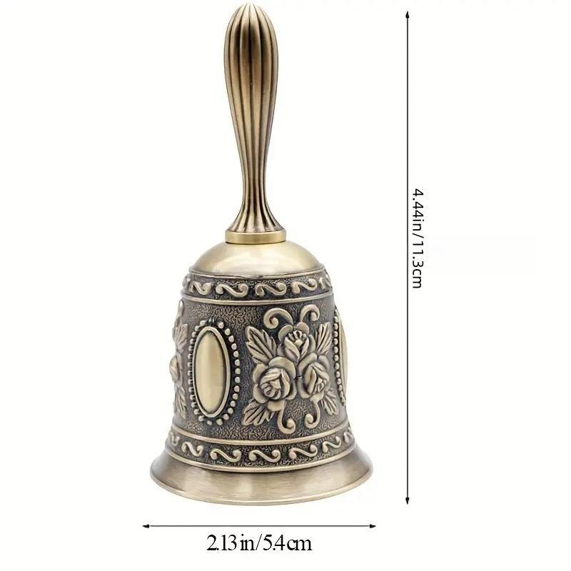 Brass Hand Bell, Traditional Call Bell For Wedding Party, Hand-played Musical Instrument For Kids and Adults