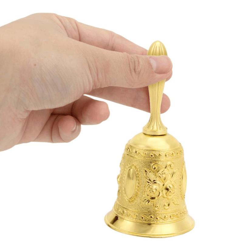 Brass Hand Bell, Traditional Call Bell For Wedding Party, Hand-played Musical Instrument For Kids and Adults