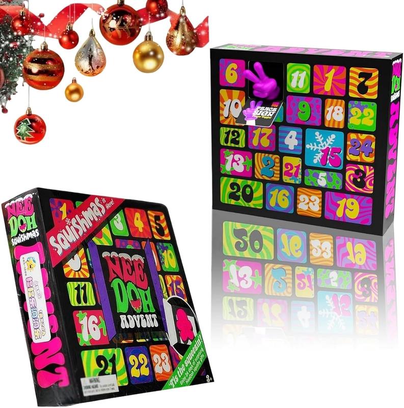 Christmas Gifts 24 Piece Mini Squeeze Toys Advent Calendar 2024 Gift Blind Box Unboxing - Perfect Gift Blind Box, Surprise Toys