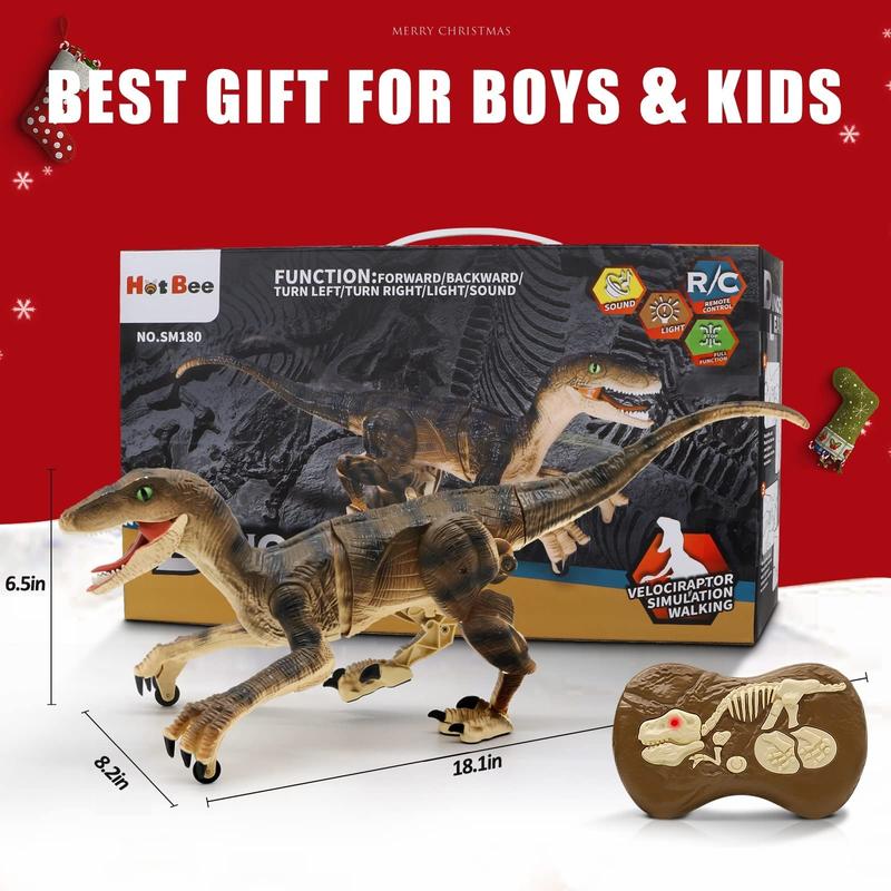 Robot Dinosaur Toy with Remote Control -Walks, Roars, and Glow