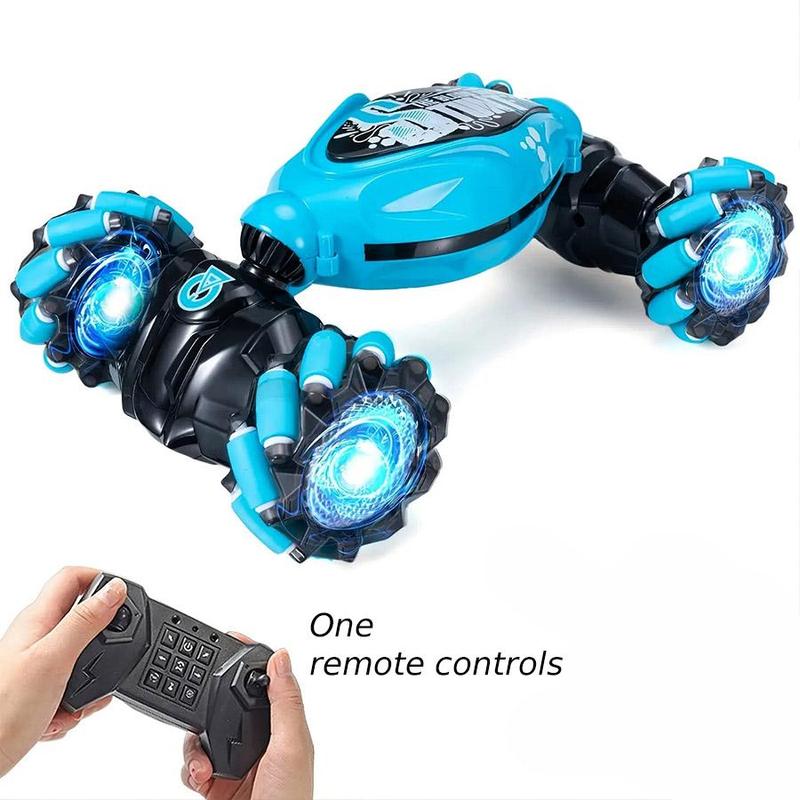 Remote Control Car Toy, 1 Set 4WD 2.4g RC Car, RC 360 Degree Stunt Car With Light & Music, Double Sided Stunt Car, Christmas Gift