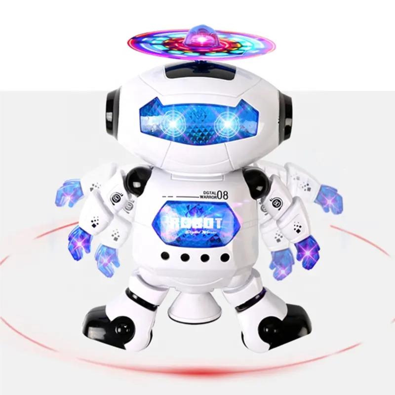 Musical Walking Dancing Robot Toy for Kids, Flashing Lights, 360° Body Spinning, Electronic Kids Toys, Perfect Gift for Xmas