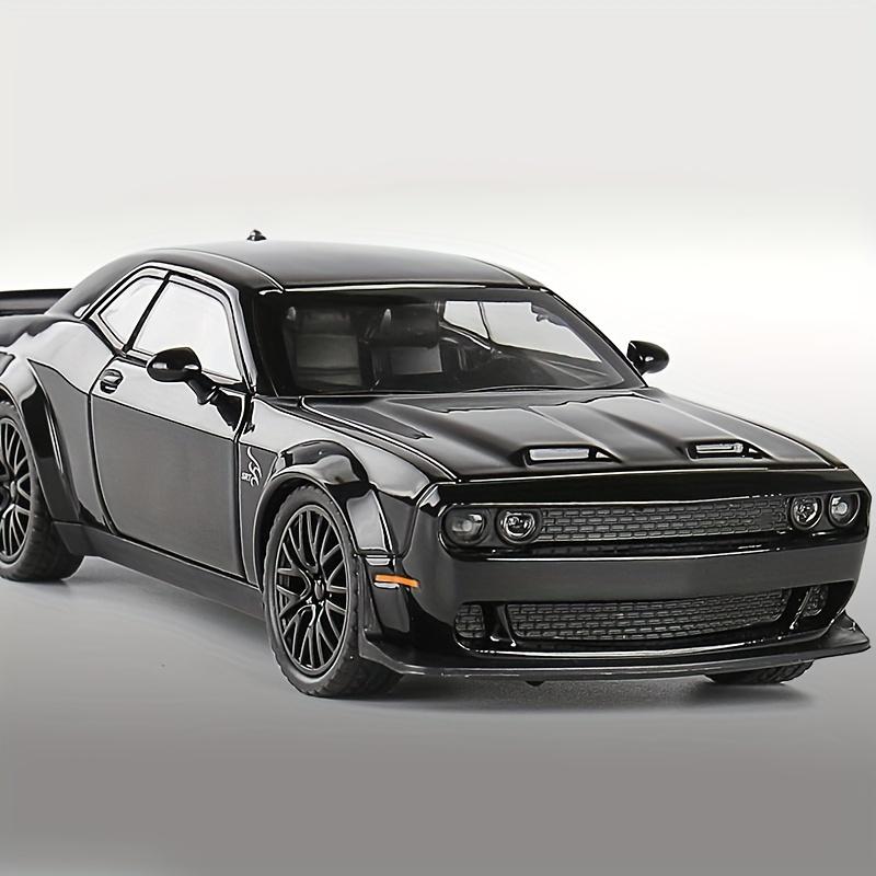 Realistic Dodge Challenger Hellcat Toy Car 1 32 Scale with Pull Back, Sound & Light for Kids, Ideal Gift for Car Fans