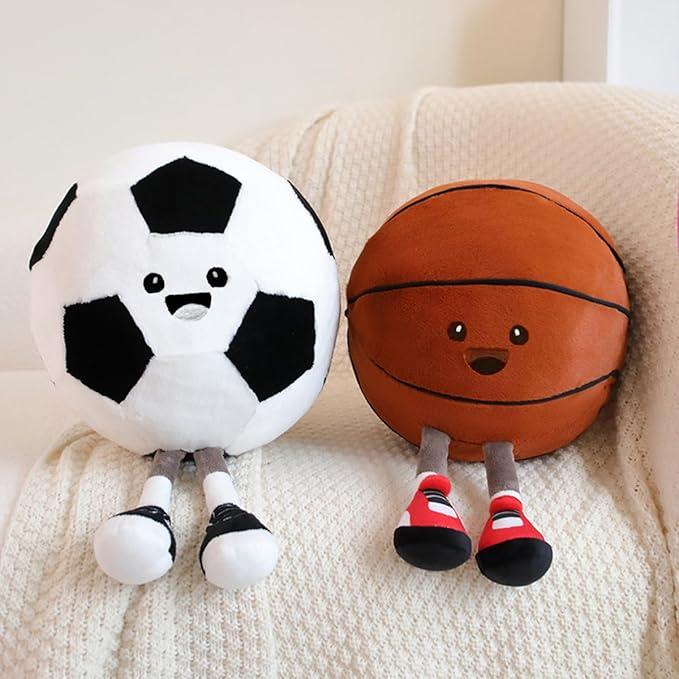 Jellycat Basketball, American football,Football,Stuff Sport Plushes, Basketball Gifts for Boys and Girls, Soft Sports Pillows Basketball Stuffed Animal Room Decor