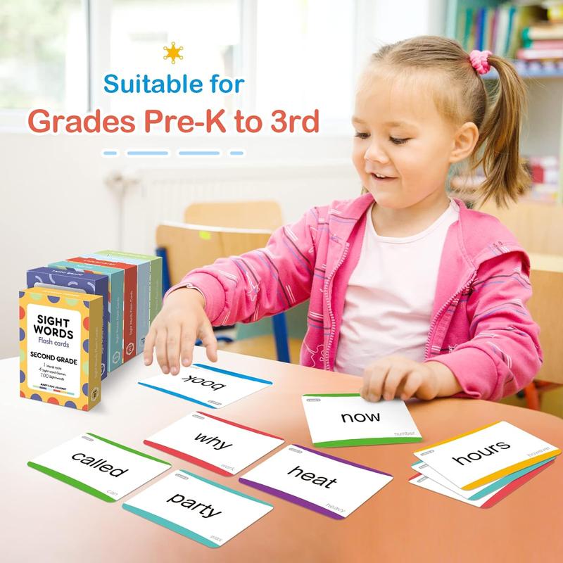 600 Sight Words Flash Cards, Dolch & Fry High Frequency Flash Cards for Kindergarten Homeschool Supplies, Games for s Pre-K, 1st, 2nd, 3rd Grade