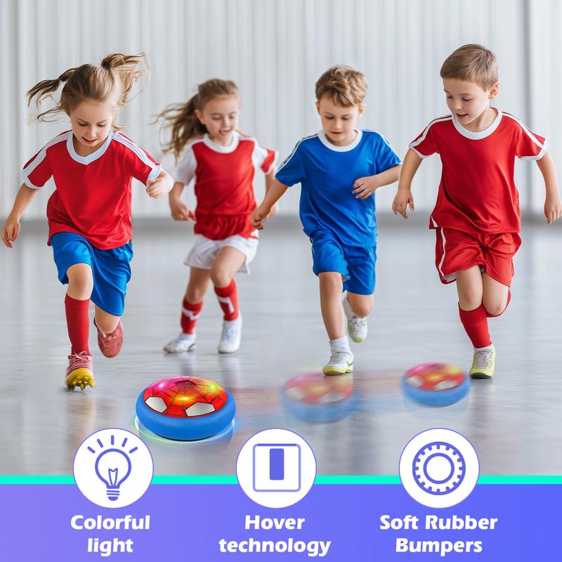 Hover Soccer Ball, Air Floating Soccer with LED Lights & Foam Bumper, Indoor Soccer Toys for Kids Ages 5-12, Ideal Birthday for  Boys Girls LED Light Rechargeable LED