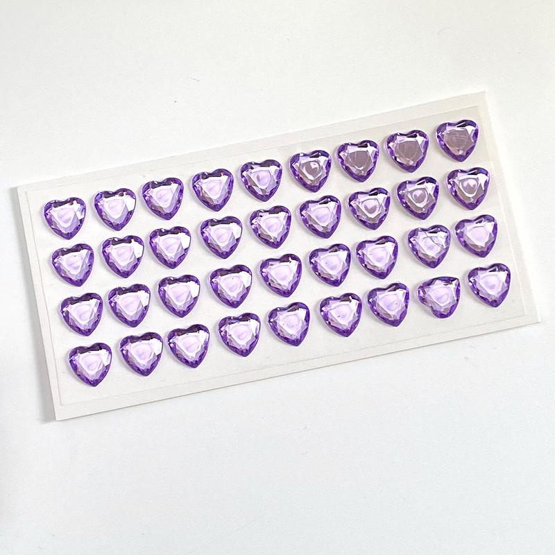 Heart Shaped Sticker, 5 Counts set Assorted Color Sparkling Heart Sticker, Self Adhesive Decorative Sticker for DIY Scrapbook, Journal, Gift Wrapping