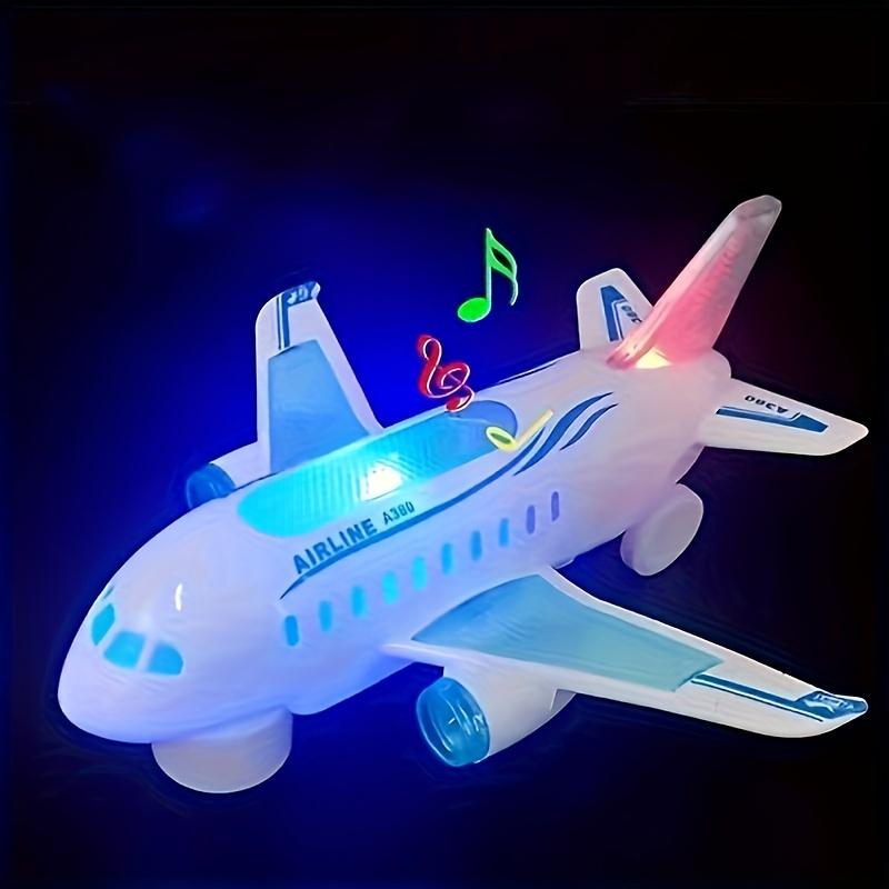 Electric detachable airplane toys with music and light battery-powered boy gifts