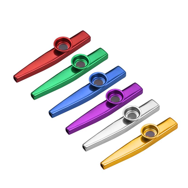 6pcs Aluminum Alloy Kazoo Musical Instrument for Child Adult Beginner