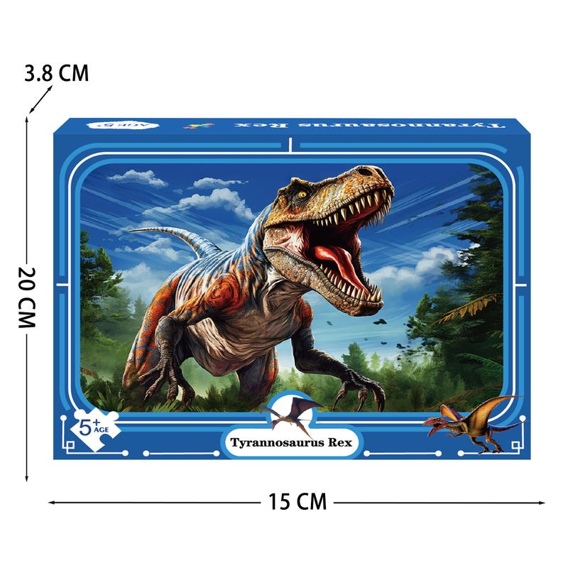 HUADADA 100 pieces of puzzles for adults,toddler puzzles， Tyrannosaurus rex, perfect for home décor holiday holidays, family games, grandparents brainstorming