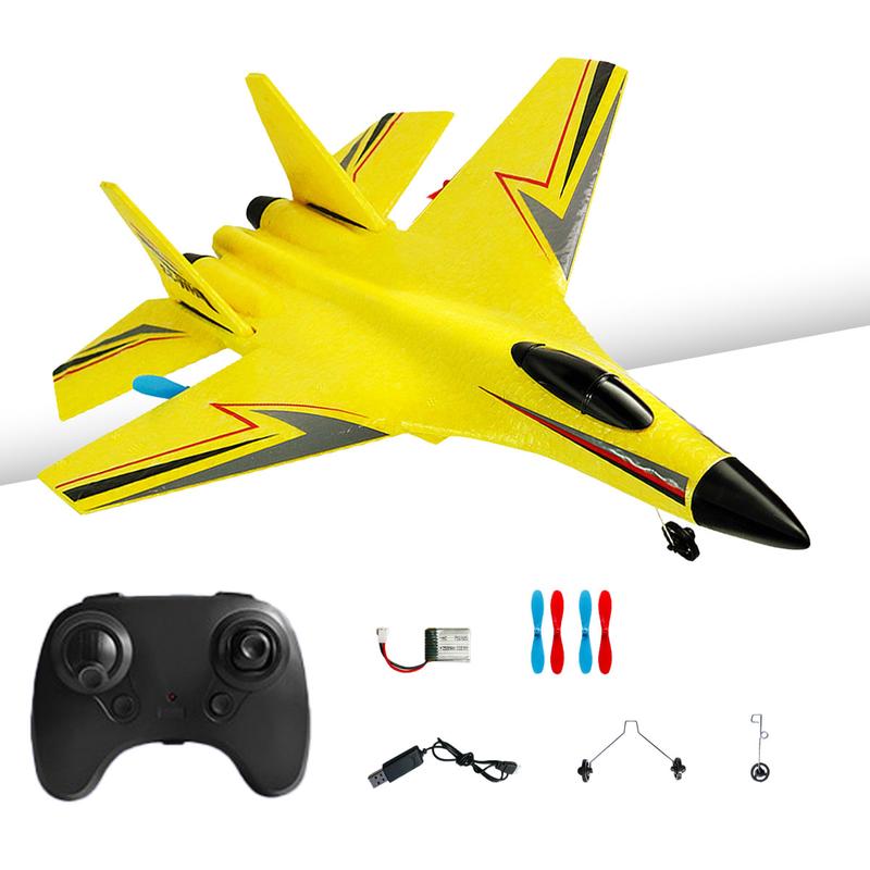 Su-Style Children's Foam Remote-Control Airplane - Amphibious Fixed-Wing Glider, Fighter Toy Model, Parent-Child Interactive Aircraft, Perfect Birthday or Children's Day Gift, Great for Boys and Girls, Dual-Channel Model.