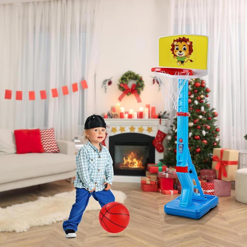 Toddler Mini Basketball Hoop Indoor Outdoor Play Portable Basketball Toy for Boys Girls Height Adjustable Kids Basketball Hoop Goal Poolside Basketball Swimming Pool Basketball