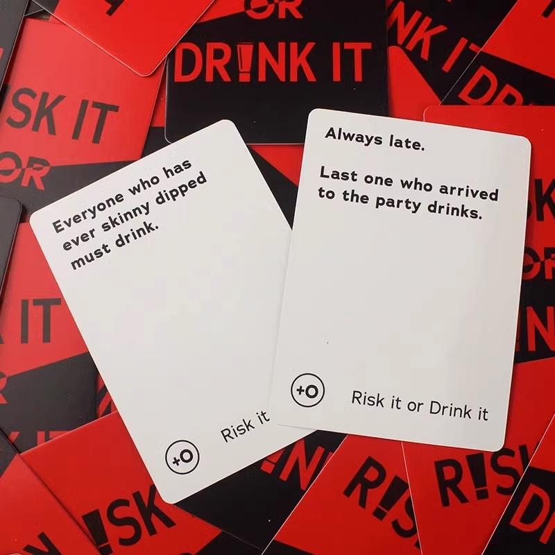 Risk It Or Drink It Fun Party Game For College Card Game Drinking Game Pregame Night Hilarious Dares Challenges Questions Adults 150 Cards