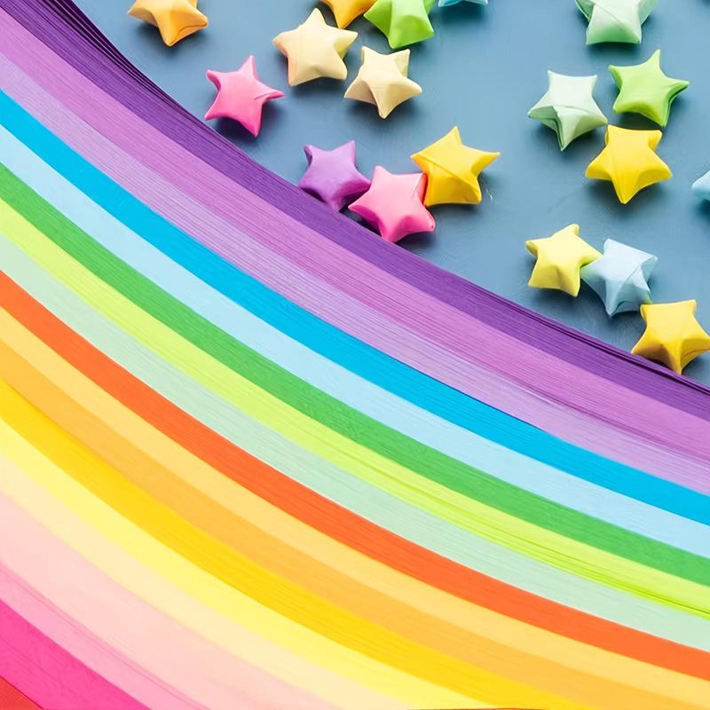 Mixed Color Origami Paper, 540pcs Strip Star Origami Papers, DIY Decorative Craft Paper for Kids & Adults, Creative Office Supplies