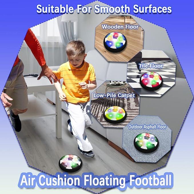 Kids Toys Air Power Football for 3-12 Old Girls Boys Birthday Presents Children Toys Training Toys Floating Soccer Toys for Kids Ball with LED Light Indoor Outdoor Play hover  ball LED Light christmas gifts