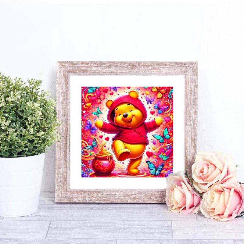 Cartoon Bear Pattern DIY Diamond Arts Colorful Painting Kit without Frame, DIY 5D Diamond Arts Colorful Painting for Home Wall Decor