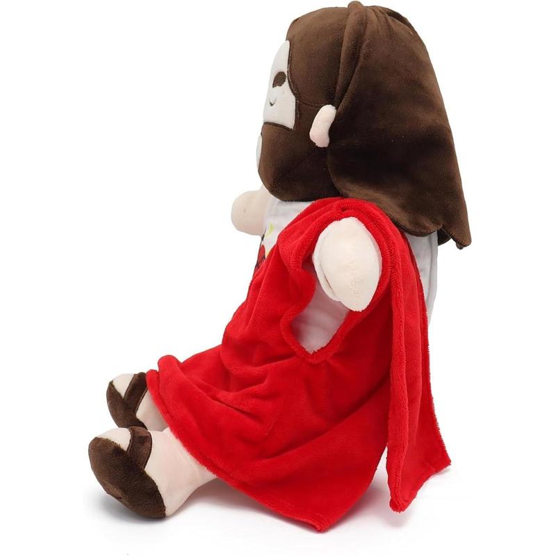 Christmas gifts Jesus Plush Breathing Soothing Jesus Stuffed Animal Heart of Jesus to Sleep Suitable for Church Sunday School Religious Easter Gift for Kids