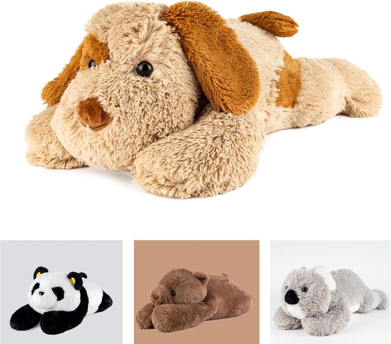 Weighted Stuffed Animals - 24 inch 4 LBS - Large Weighted Dog Plush Animal - Cute Sensory Needs Toy - Comfort & Relaxation - Weighted Throw Pillow - Gift for Kids, Adults, Boys, Girls (Dog)