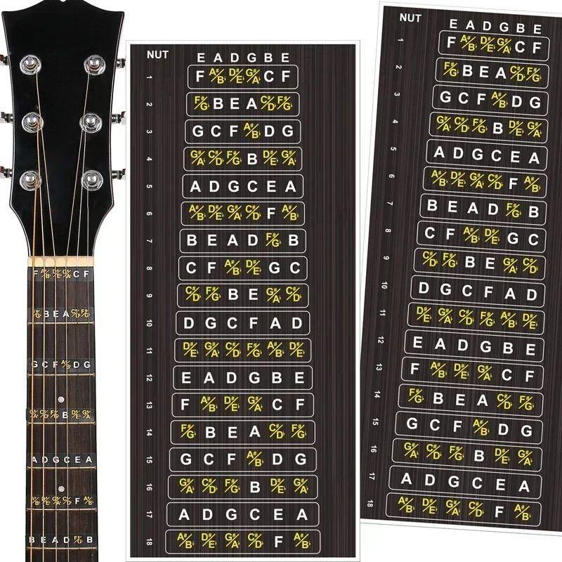 Portable Guitar Note Sticker, Guitar Chord Stickers, Music Accessories for Guitar, Guitar Parts & Accessories