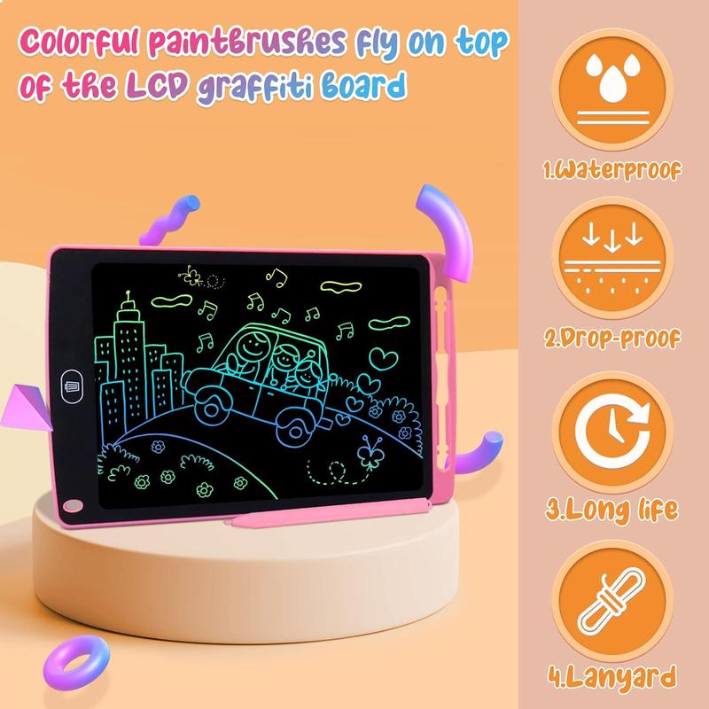 2 LCD children's writing boards, 8.5 inch (approximately 21.6 cm) colored graffiti board drawing board, erasable and reusable electronic drawing pad and children's drawing writing board, suitable for gifts for girls and boys aged 3, 4, 5, 6, and 7