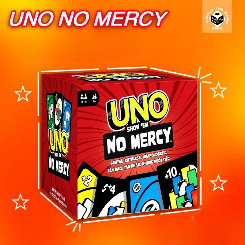 Boardgame card game UNO NOMERCY the game upgrades the harsh rules Show 'em No Mercy