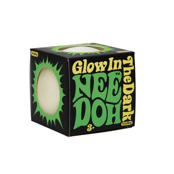 NeeDoh Glow in the Dark - Glowing Sensory Toy with a Satisfying Doh Filling - Ages 3 and Up - One Piece