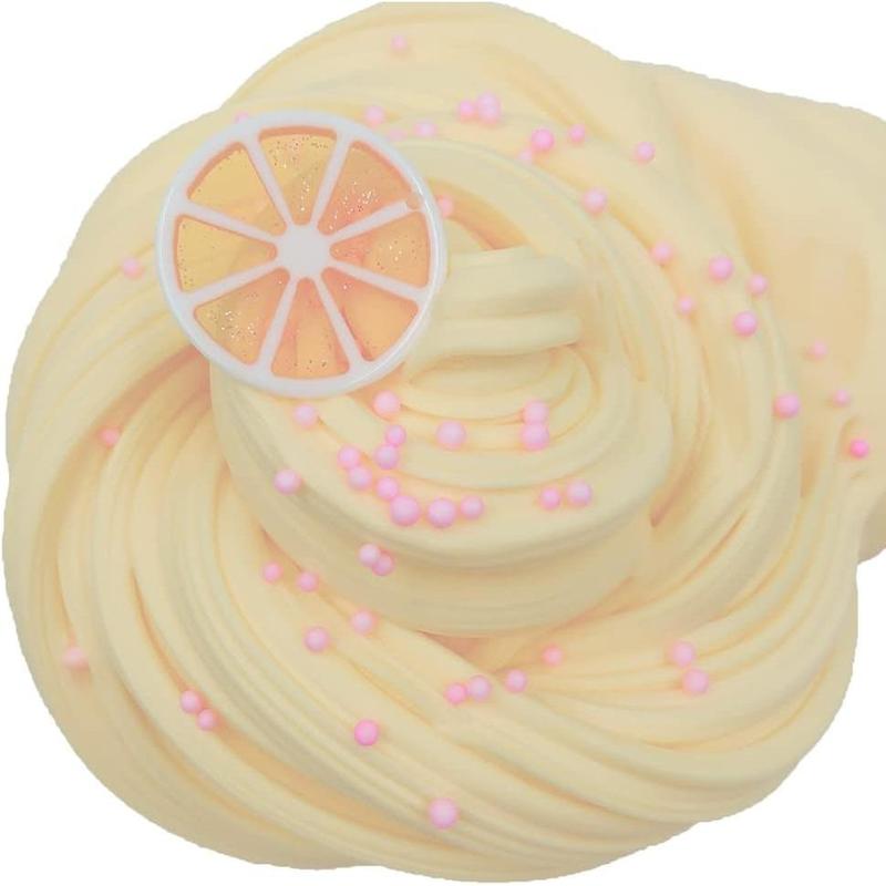 Upgraded Butter Slime, Scented Stretchy Lemon Slime, Super Soft and Non-Sticky, DIY Sludge Toy for Girls and Boys (200ml)