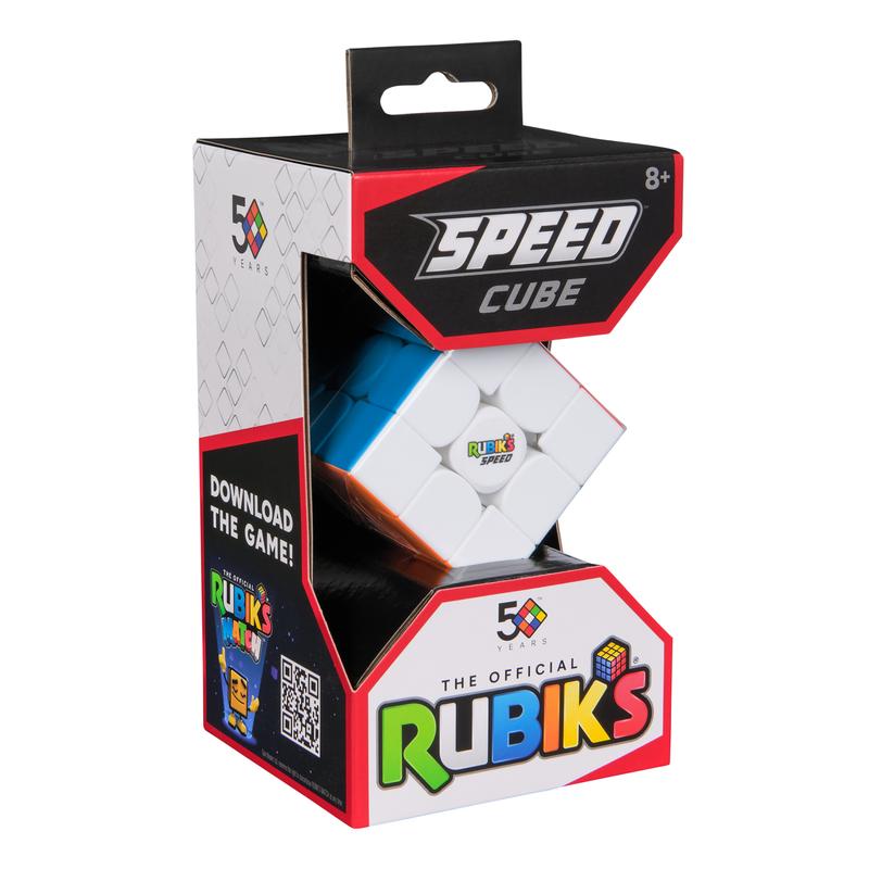 Rubik’s Cube, 3x3 Magnetic Speed Cube For Super Fast Solves, Problem-Solving Challenging Brain Teaser Fidget Toy for Adults & Kids Ages 8+