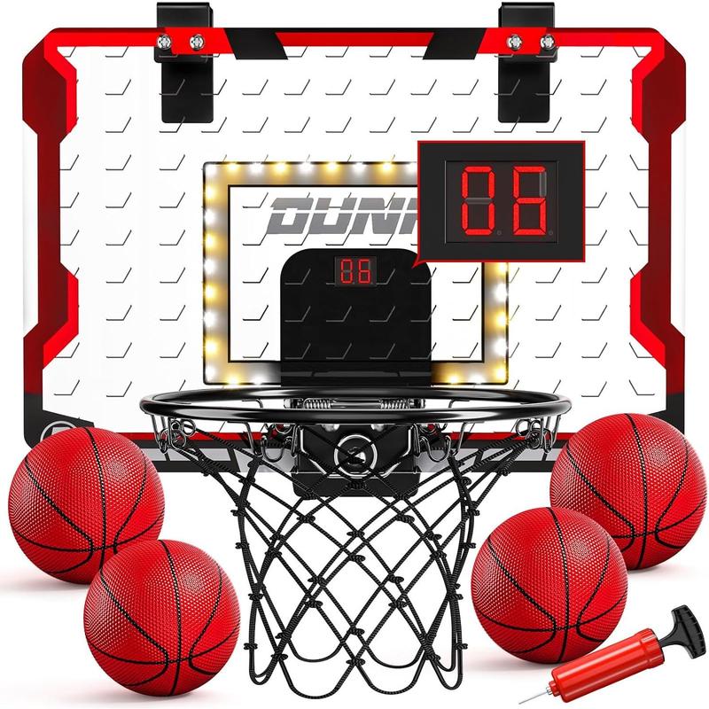 Indoor Basketball Hoop for Kids, Door Room Basketball Hoop,Mini Basketball Hoop with 4 Balls, Basketball Toys