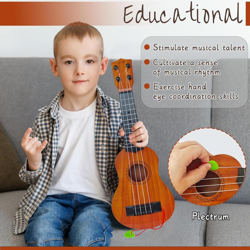 Kids Toy Ukulele Guitar,17 Inch Classical Guitar Musical Toy,4 Strings Guitar Ukulele Educational Learning Toy for Toddlers and Preschoolers