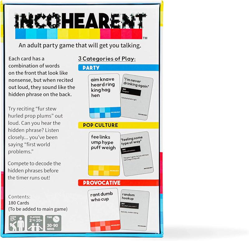 WHAT DO YOU MEME? Incohearent Fresh Phrases Expansion Pack - Designed to be Added to Incohearent Core Game