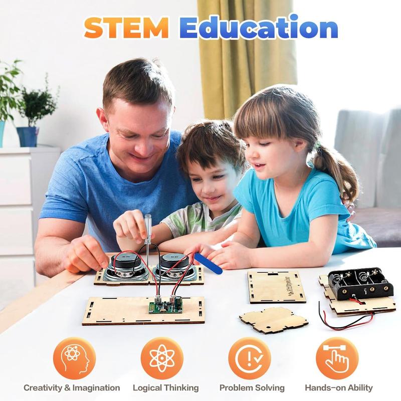 STEM Science Kits for Kids Age 8-12, Build Your Own Bluetooth Speaker - Teen Boys Gifts for 12 11 10 Year Old Boy Toys, DIY STEM Crafts Science Experiments for Kids Toys 8-13 and up