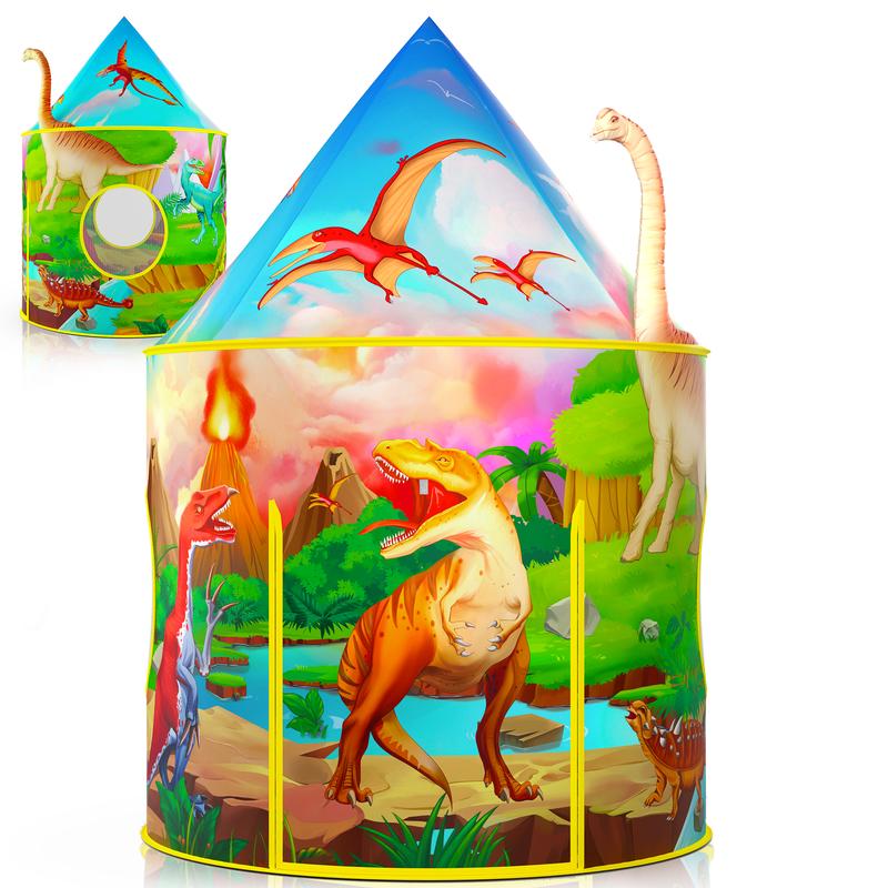 Dinosaur Play Tent 4-8 Year, Pop-up Adventure Tent Toys Indoor Outdoor indoor tent house