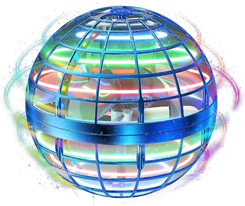 Flying Orb Ball with Dazzling Lights, Magic Hover Spinner, Cool Boomerang Drone, Floating Cosmic Globe, Kids Outdoor Toys, for Boys Girls