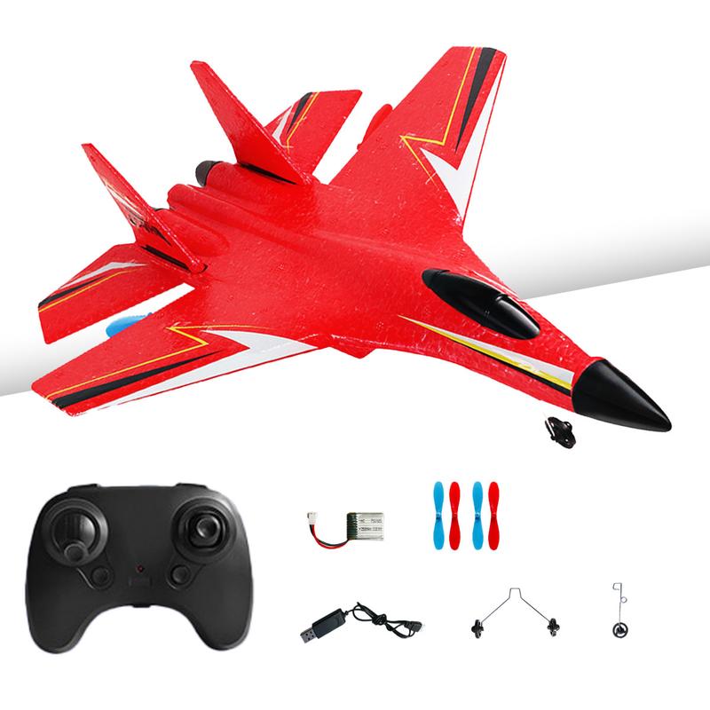 Su-Style Children's Foam Remote-Control Airplane - Amphibious Fixed-Wing Glider, Fighter Toy Model, Parent-Child Interactive Aircraft, Perfect Birthday or Children's Day Gift, Great for Boys and Girls, Dual-Channel Model.