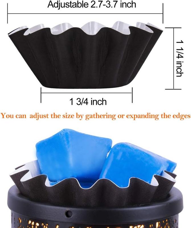 Wax Melt Warmer Liners Reusable & Leakproof Candle Warmer Liners Wax Tray for Scented Wax,Electric Wax Warmers, Plug in Warmers, Candle Warmer,Wax Melter and Wax Burner(Black 25 count)