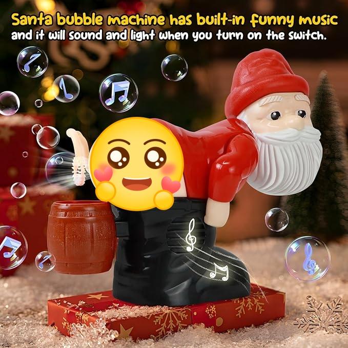 Farting Santa Claus Christmas Bubble Machine Great Gift ldea for kids bubble blower machine