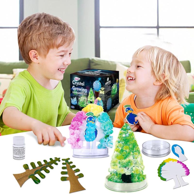 [SALE] Christmas Gift Crystal Growing Experiment Science Kits for Kids, Projects Learning Educational Toys Gifts Idea for Boys Girls, Grow 5 Vibrant Crystals Making Kit