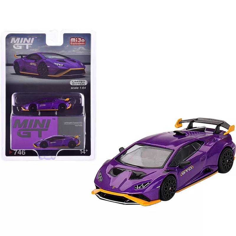 1:64 Mini GT Lamborghini Huracán STO (Viola Pasifae Purple) Diecast Model Car MGT00746