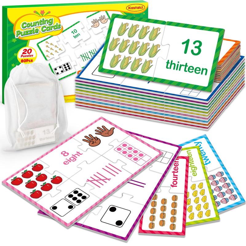 Number Puzzle Cards,Counting Toys,Math Manipulatives,Math Games,Puzzles,Matching Games, Learning Activities,Classroom Must Haves