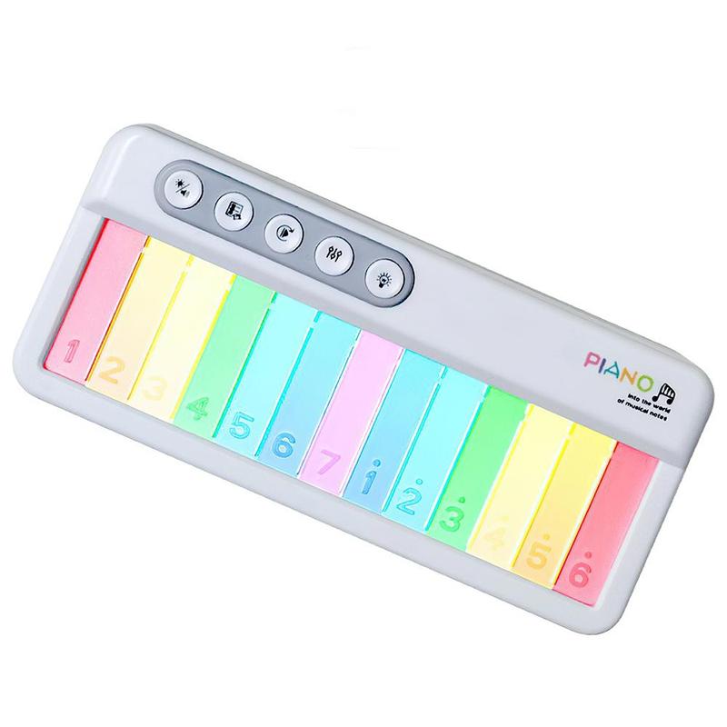 Multi-functional Electronic Piano, Creative Piano Music Toy with Light & Music, Pocket Size Music Learning Toy for Birthday Gift