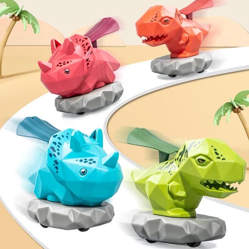 Cute Dinosaur Design Press Inertia Sliding Car, Collision Resistance Dino Inertia Car Toy, Creative Cartoon Sliding Toys for Gifts