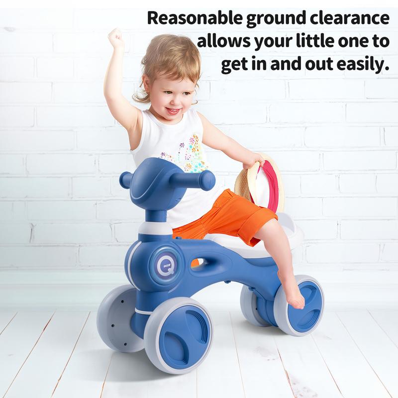 Geyiie Balance Bike for 2 Year Old Toddler Boys Girls, 12-36 Months No Pedal Baby Balances Bike 4 Wheels House Indoor Play Child Kids Toys Son Grandson Granddaughter First Birthday Gifts 21 x 12 x 17.7 Inches