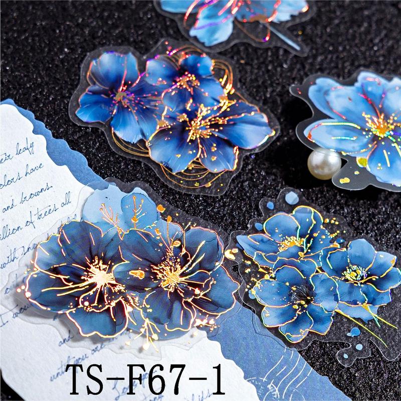 Vintage Flower Pattern Sticker, 20pcs set Scrapbooking & Stamping Supplies, DIY Decorative Sticker For Scrapbooking & Journal Making