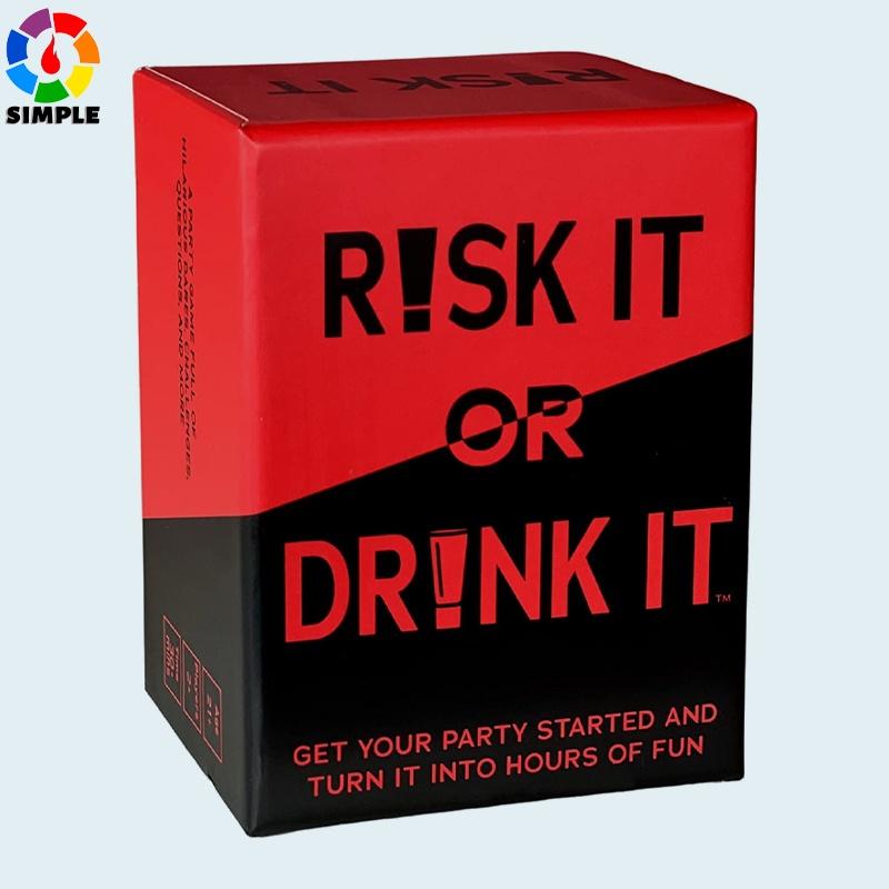 Risk It Or Drink It Fun Party Game For College Card Game Drinking Game Pregame Night Hilarious Dares Challenges Questions Adults 150 Cards