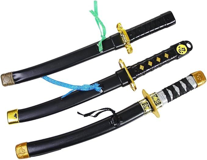 2 Pcs Plastic Samurai Sword Katana Sword Toy Sword Prop Plastic Sword Katana Cosplay 16.5